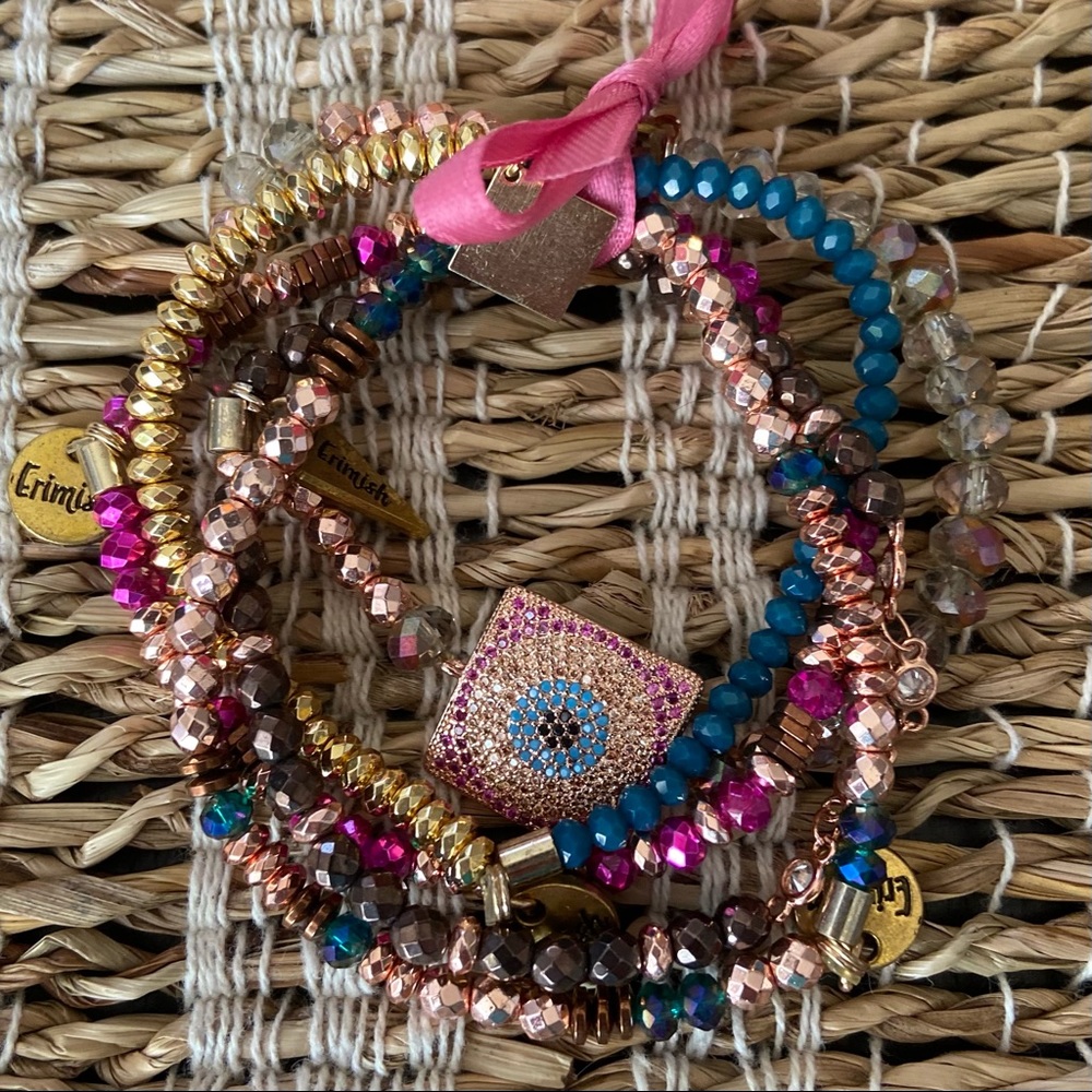 Multi colored stretch bracelets